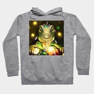 Cute Iguana Drawing Hoodie